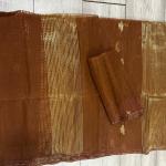 Dhakai Jamdani Elegant Copper Brown Saree with Blouse Piece